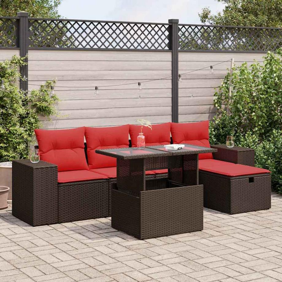 VidaXL Ensemble de canapés de jardin rotin synthétique  