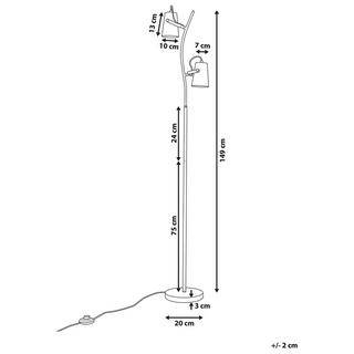 Beliani Lampadaire en Acier Moderne FLINT  