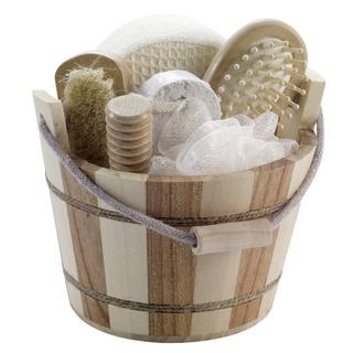 diaqua  Set wellness dans baquet bois 