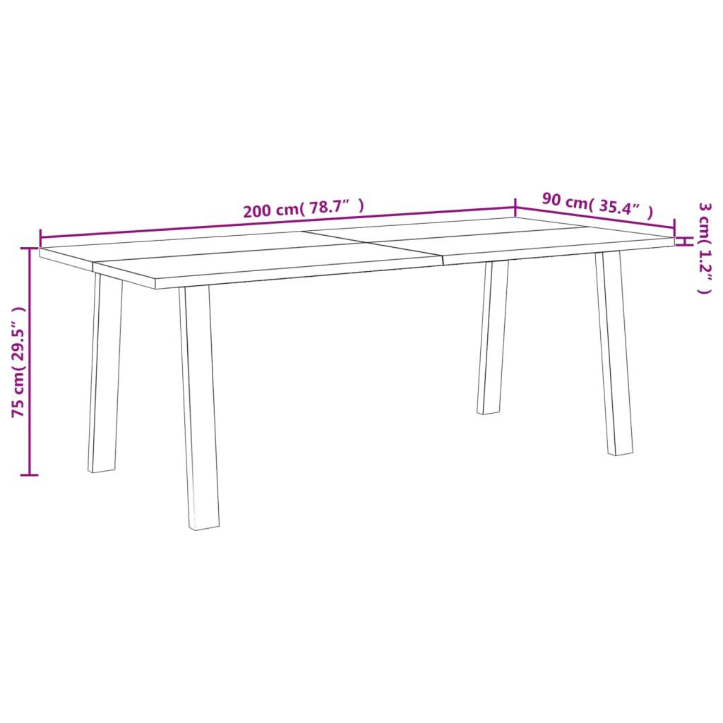 VidaXL Table à manger bois d'acacia  