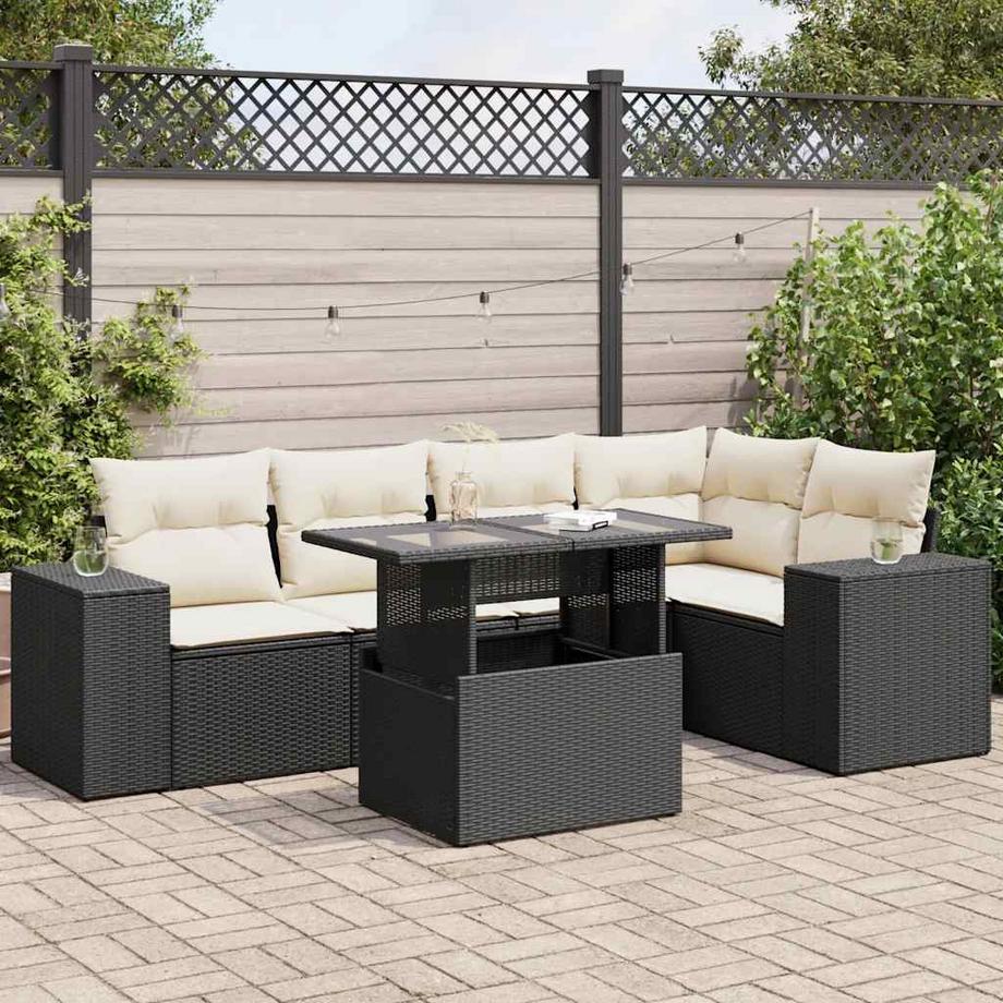 VidaXL set di divani da giardino Polirattan  