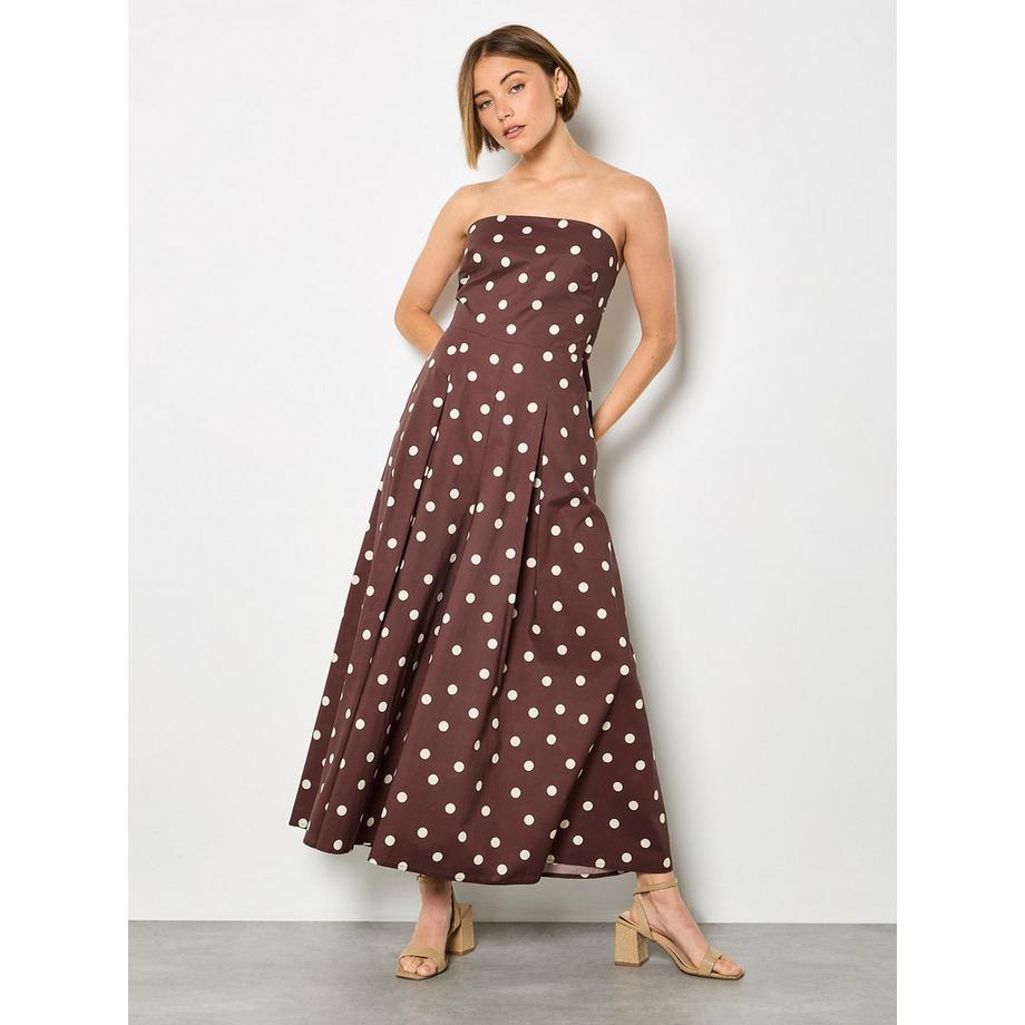 APRICOT Combinaison à Pois Nœud Dos Jambes Larges  
