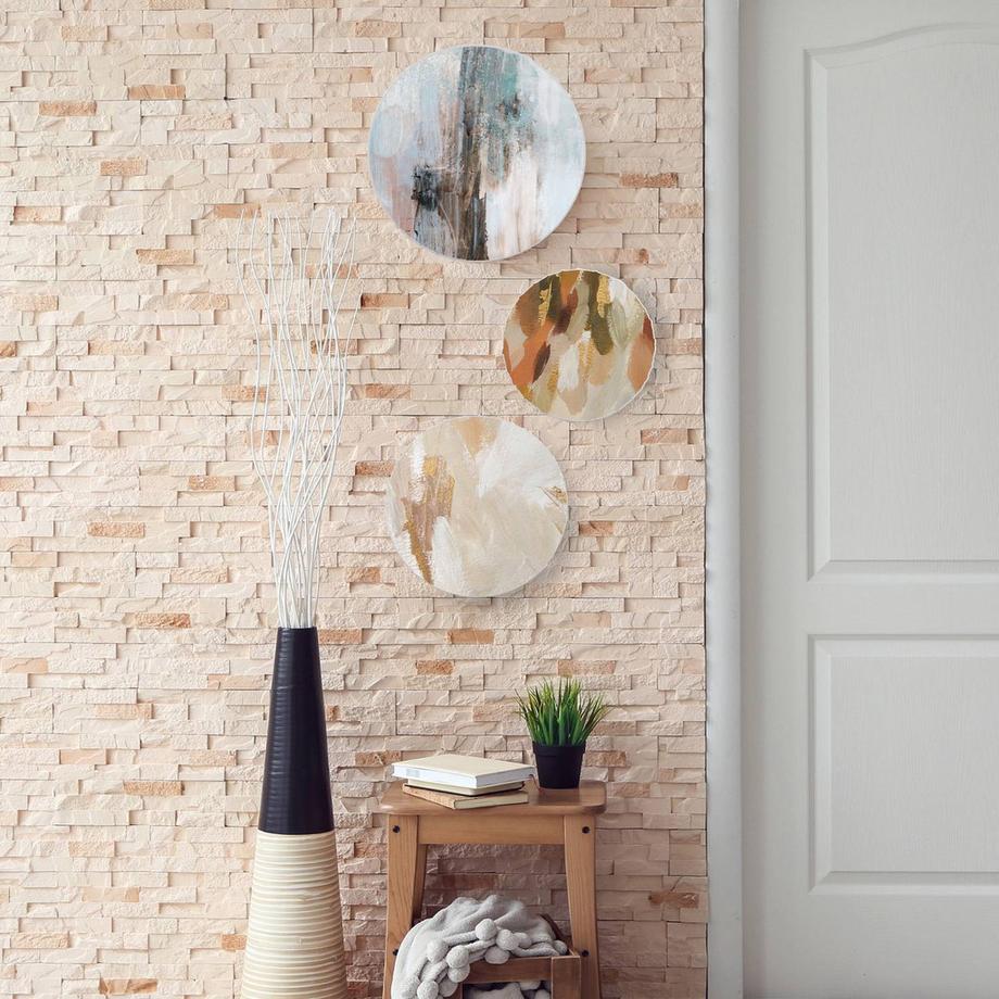 B2X Leinwand rund 6er Set  