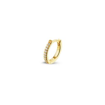 Créole simple avec zirconia fermé grand 1493 Plaqué or