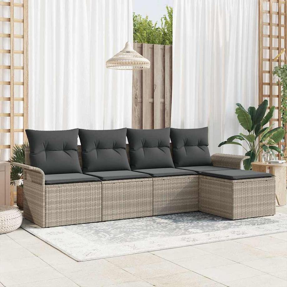 VidaXL Mobilier de jardin poly rattan  