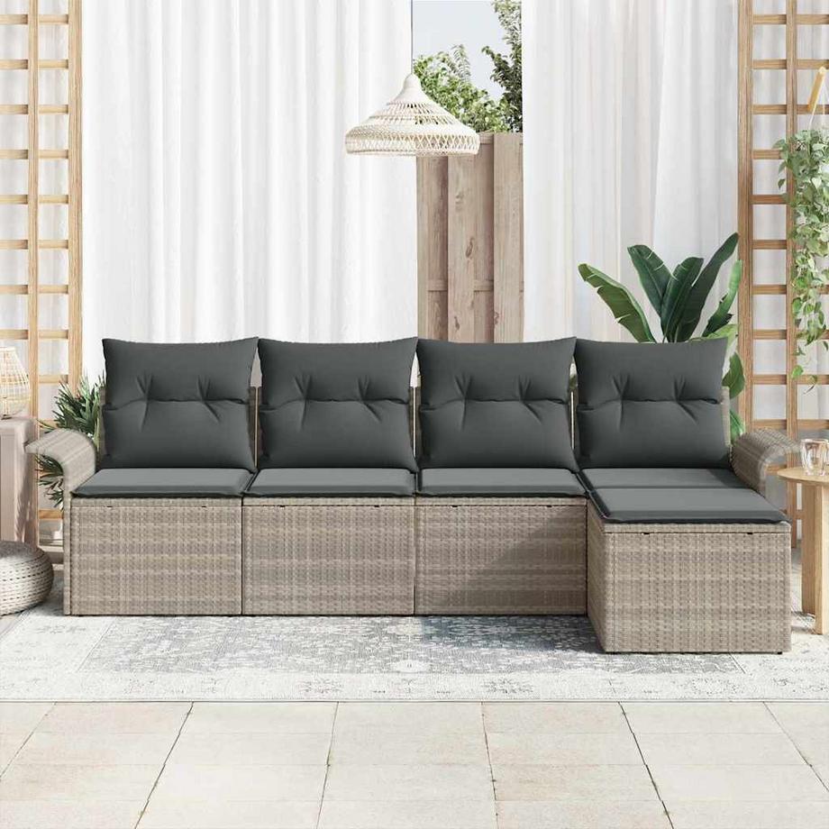 VidaXL Mobilier de jardin poly rattan  
