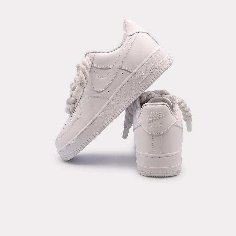 NIKE Air Force 1 Rope Lace White Sneaker  