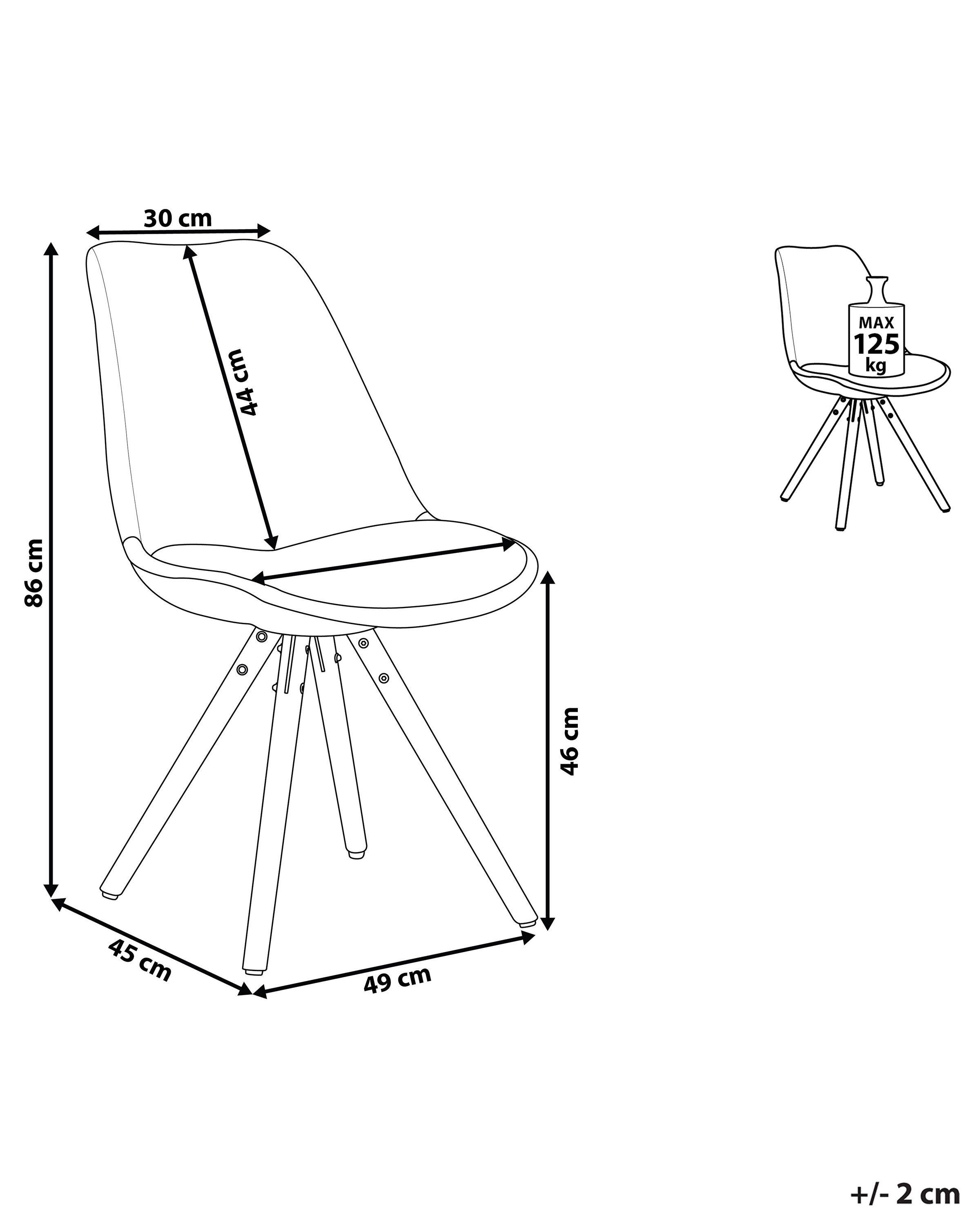 Beliani Chaise de salle à manger en Matière synthétique Moderne DAKOTA  