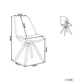 Beliani Chaise de salle à manger en Matière synthétique Moderne DAKOTA  