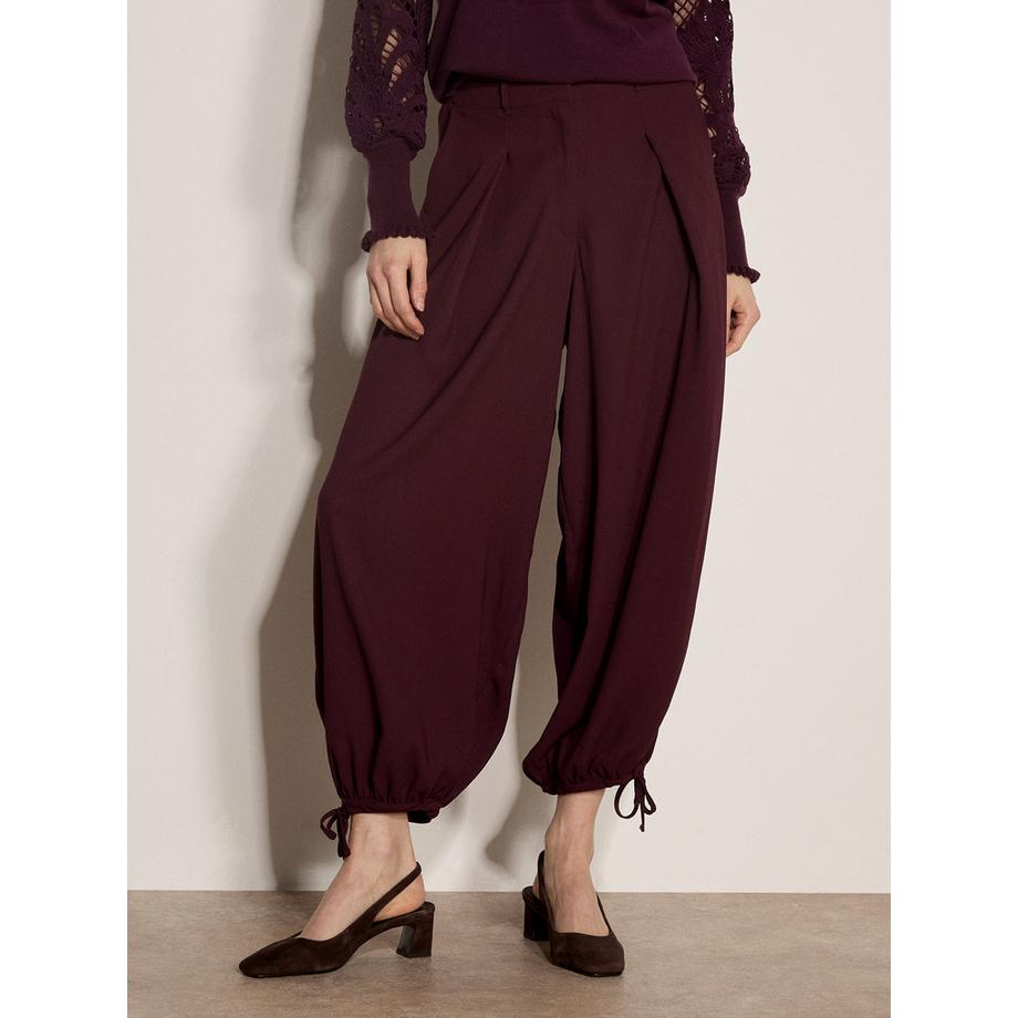 Pantalon bouffant à jambes larges