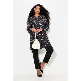 Ulla Popken Tunica Lunga Pallini Scollo a Tunica Maniche Lunghe  