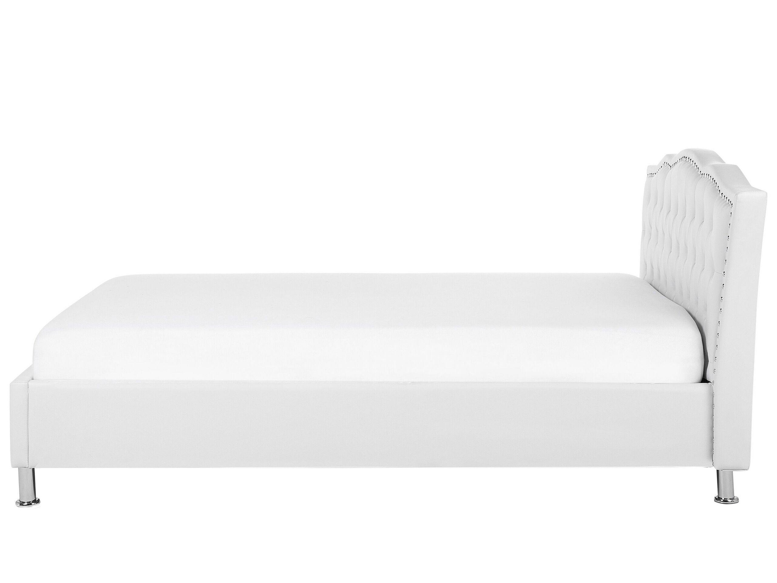 Beliani Bett mit Lattenrost aus Kunstleder Glamourös METZ  