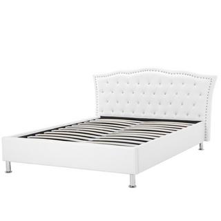 Beliani Bett mit Lattenrost aus Kunstleder Glamourös METZ  