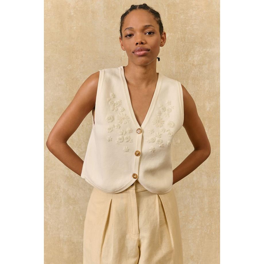 Louise-Misha Ibinka Gilet Sans Manches Brodé  