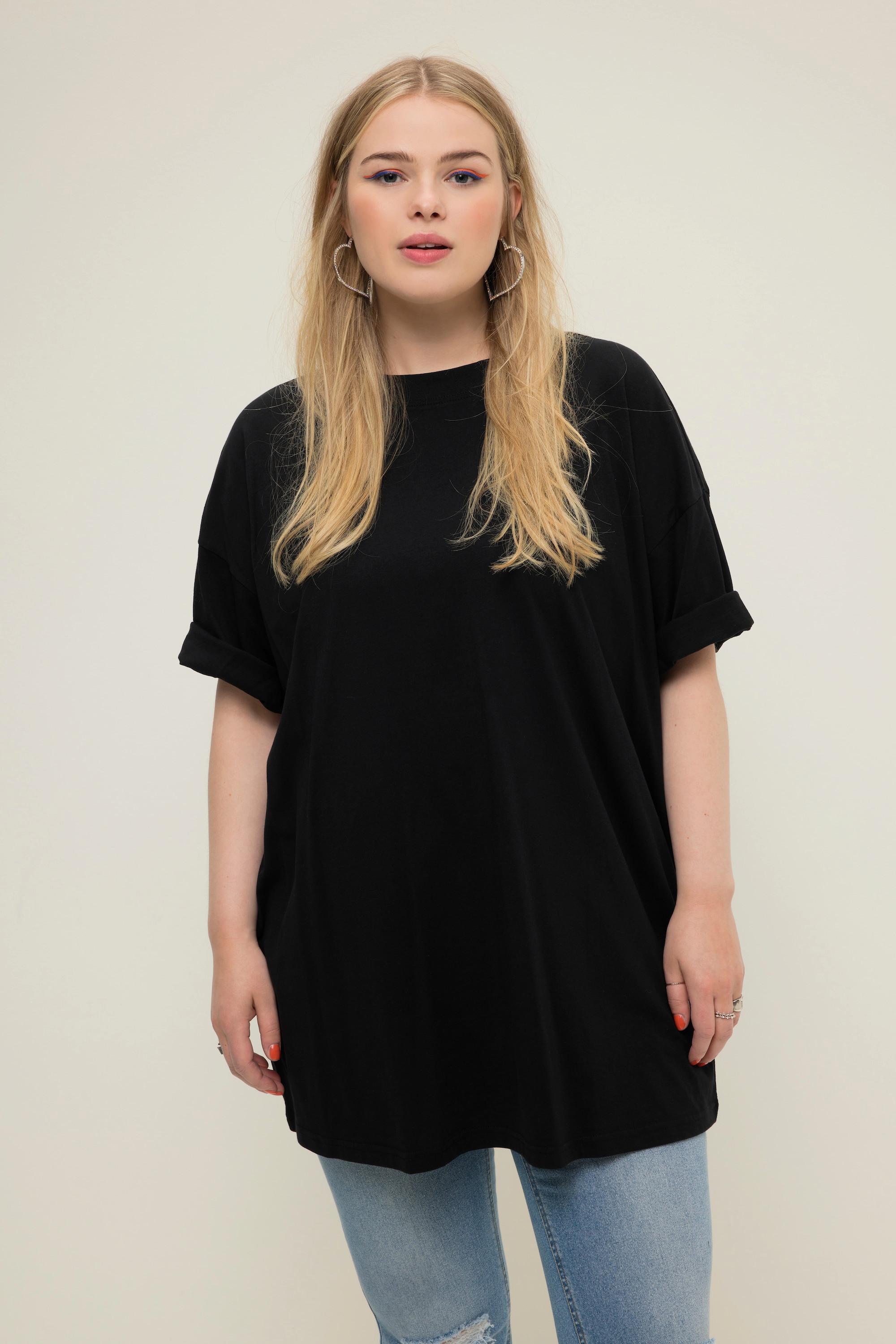 Studio Untold  T-shirt oversized à col rond et manches courtes, imprimé dans le dos 