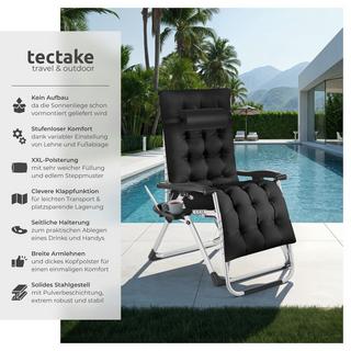 Tectake Chaise longue pliable CLOUD réglable en continu  