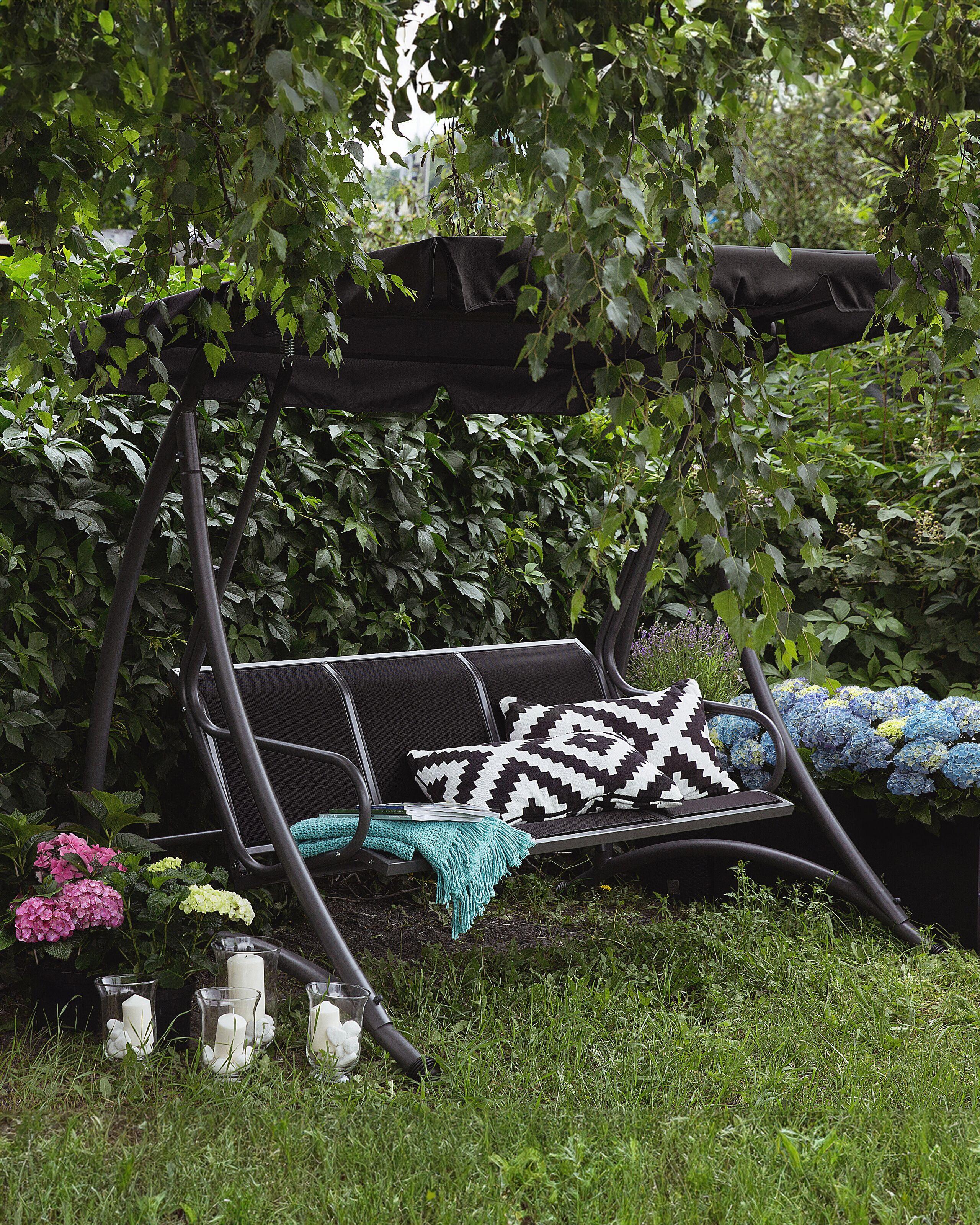 Beliani Balancelle de jardin en Acier Traditionnel BOGART  