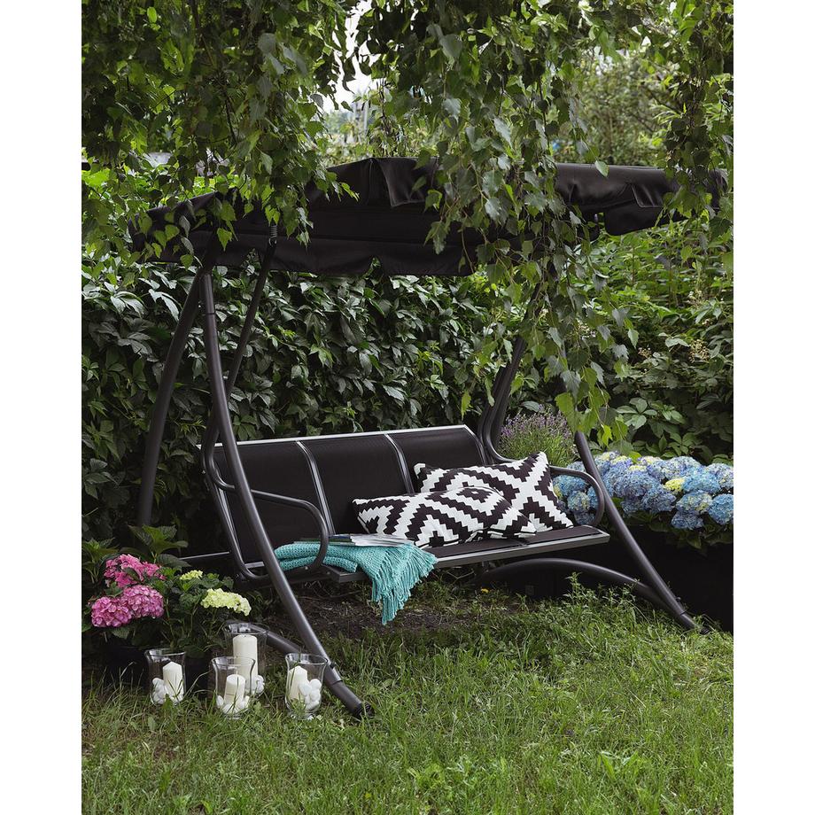 Beliani Hollywoodschaukel aus Stahl Klassisch BOGART  