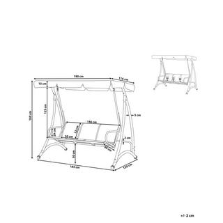 Beliani Balancelle de jardin en Acier Traditionnel BOGART  