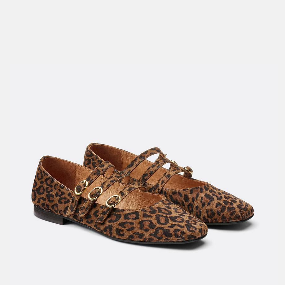 La Redoute Collections Ballerine con cinturino stampa leopardo  