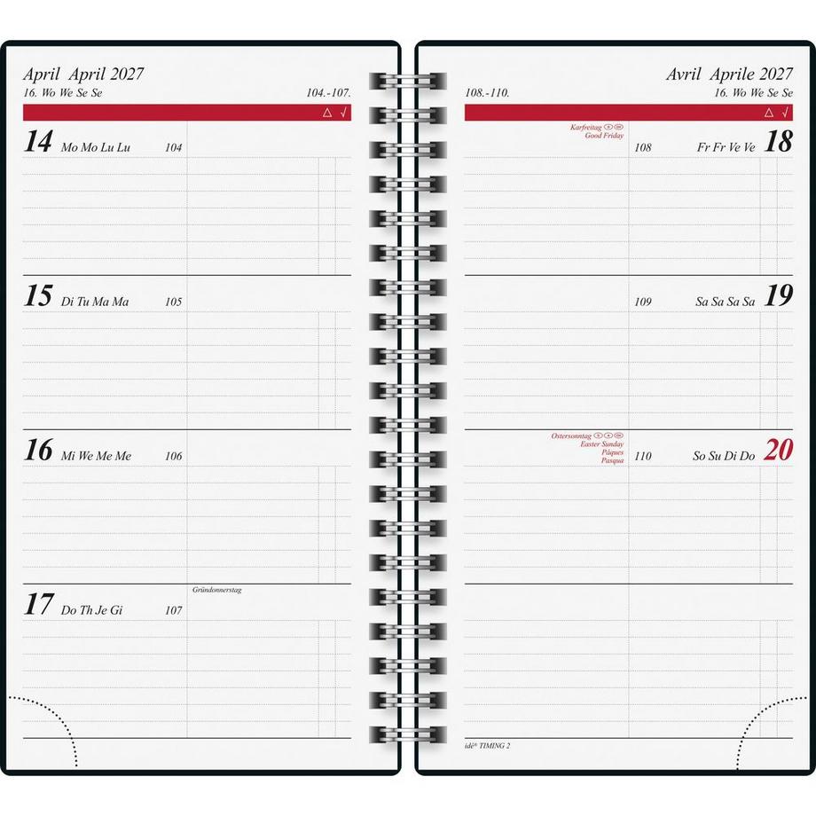 rido idé Agenda de poche  Timing 2 Confetti  