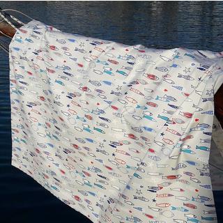 Fleur de Soleil Nappe enduite Poissons  