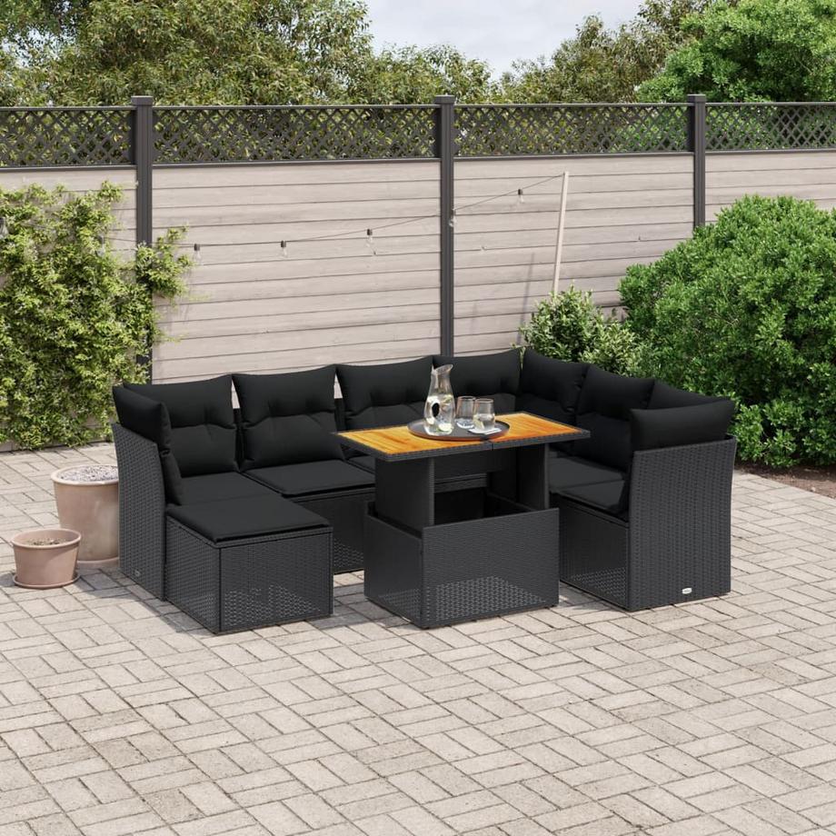 VidaXL Ensemble de canapés de jardin rotin synthétique  