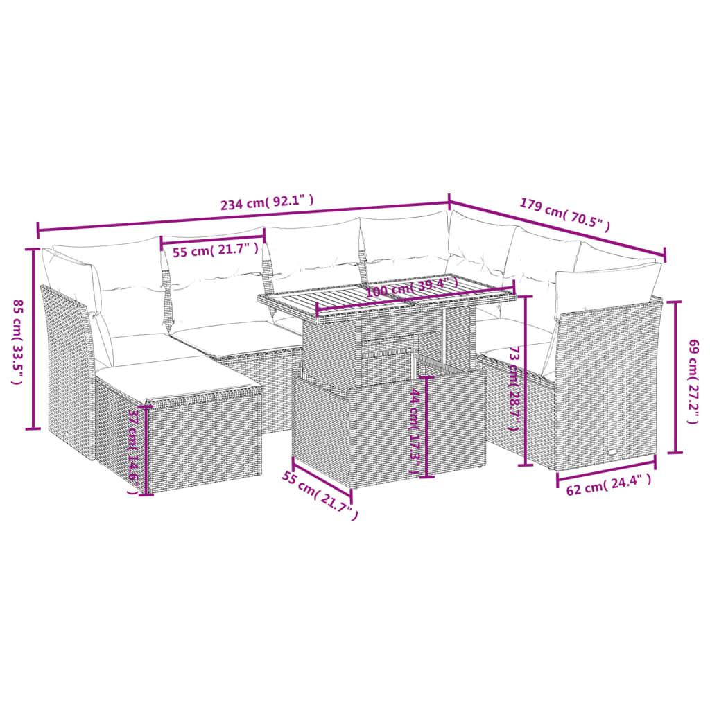 VidaXL Garten sofagarnitur poly-rattan  