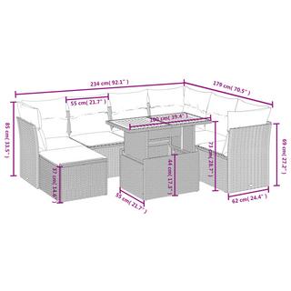 VidaXL Garten sofagarnitur poly-rattan  