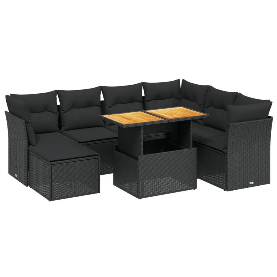Ensemble de canapés de jardin rotin synthétique