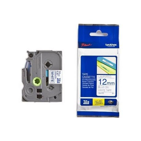 brother Cassetta nastro Brother TZe TZe-233 Colore Nastro: Bianco Colore carattere:Blu 12 mm 8 m  