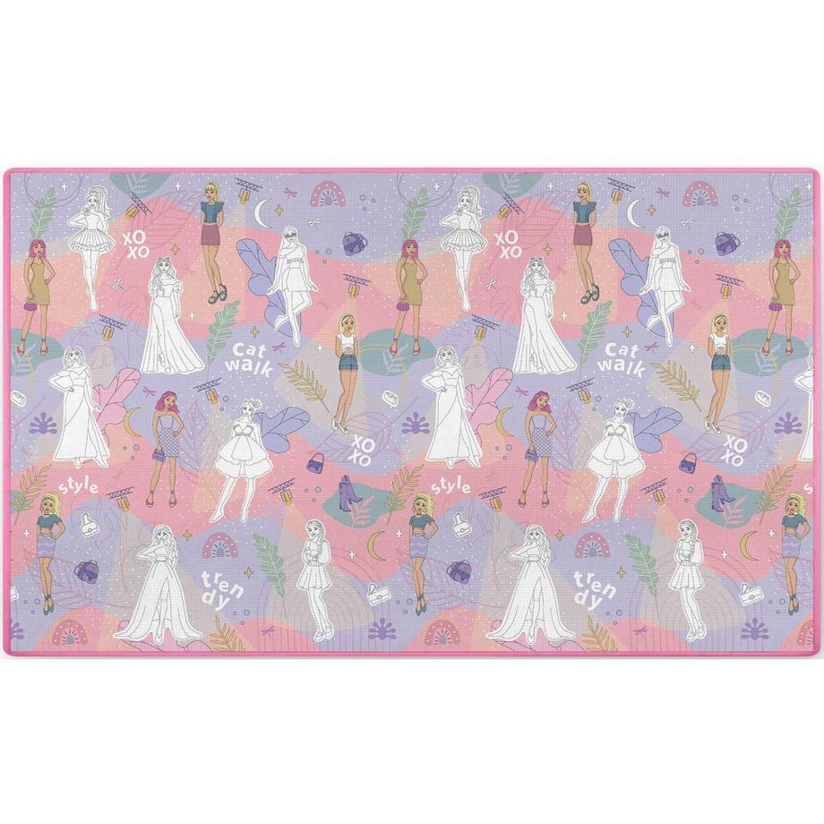 B2X Tapis de jeu effrayant coloré, enroulable - 200 x 120 x 0,3 cm, Ricokids RK-343  