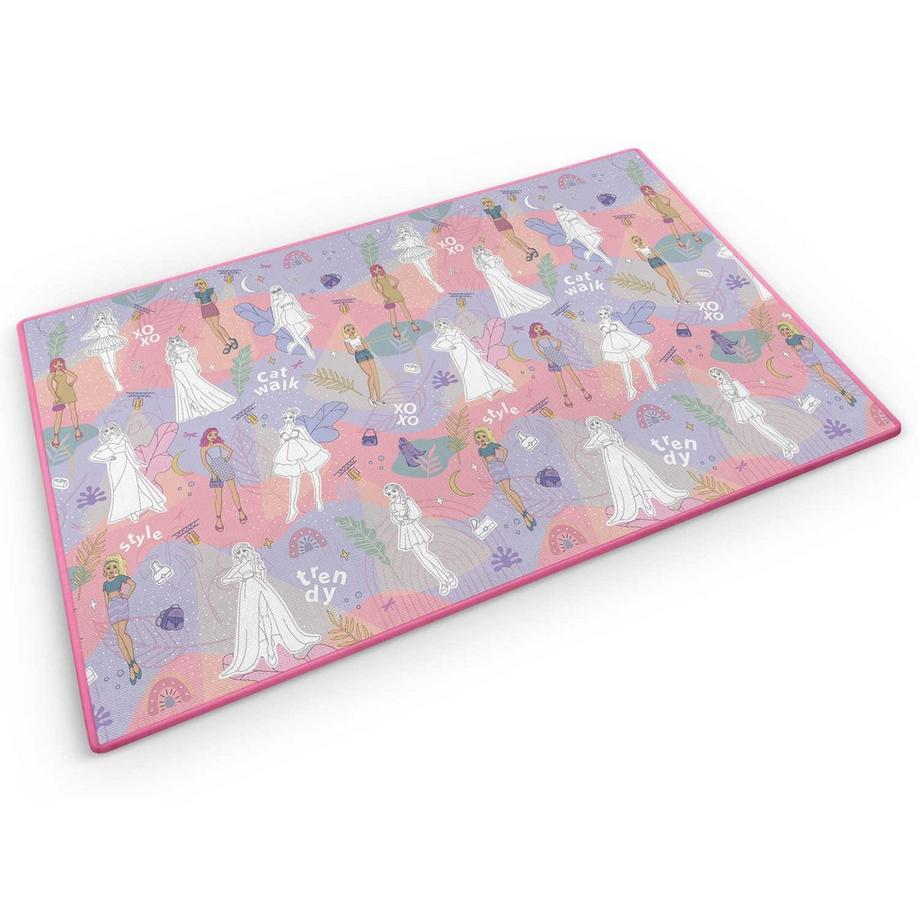 B2X Tapis de jeu effrayant coloré, enroulable - 200 x 120 x 0,3 cm, Ricokids RK-343  