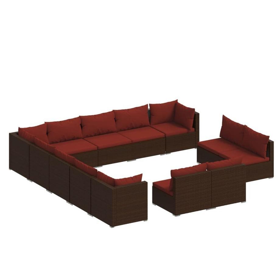 set lounge giardino Polirattan