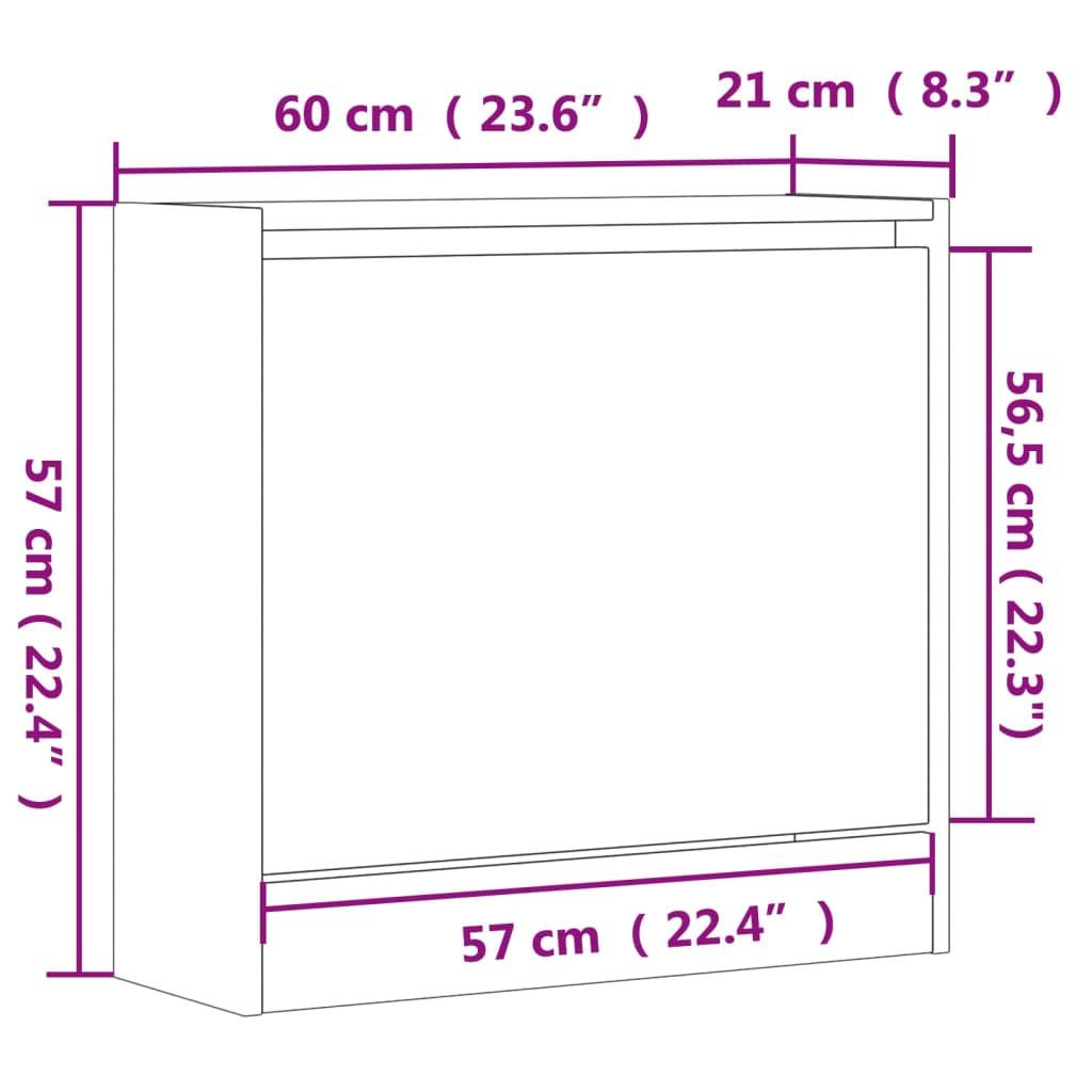 VidaXL Armoire à chaussures bois d'ingénierie  