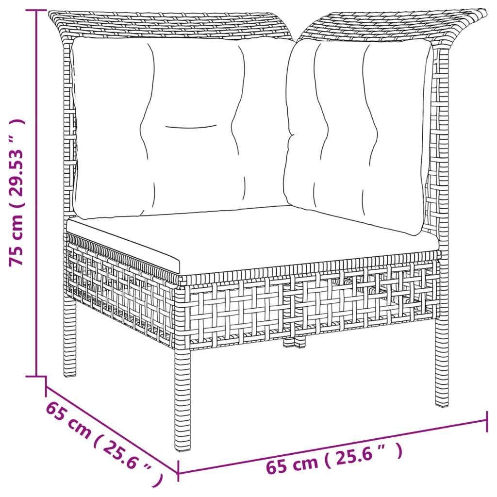 VidaXL set salotto da giardino Polirattan  