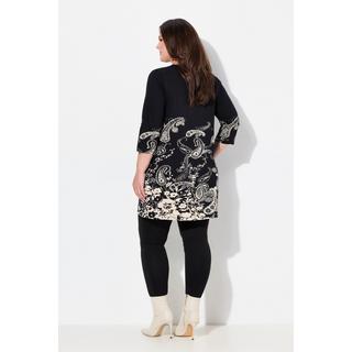 Ulla Popken  Longshirt, bedruckt, Rundhals, Keyhole, Langarm 