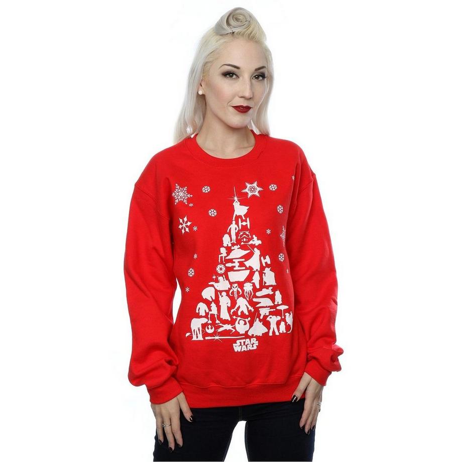 STAR WARS Star Wars Weihnachtsbaum Slim Fit Sweatshirt  