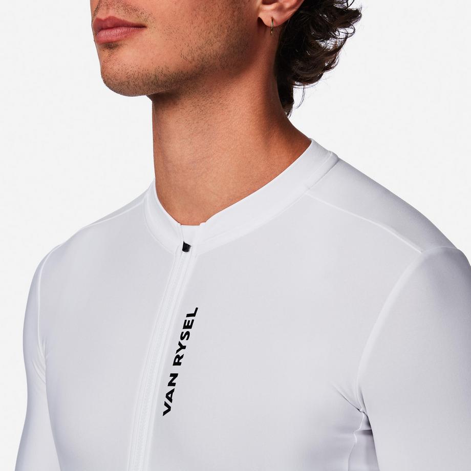 VAN RYSEL  Maillot de vélo de route manches longues mi saison unisexe, RCR-R 2 blanc 