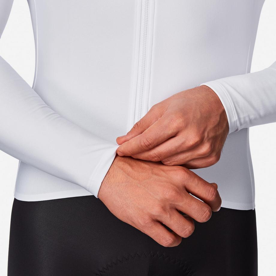 VAN RYSEL  Maillot de vélo de route manches longues mi saison unisexe, RCR-R 2 blanc 