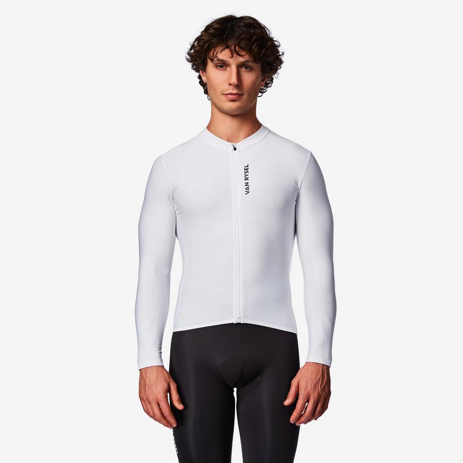 VAN RYSEL  Maillot de vélo de route manches longues mi saison unisexe, RCR-R 2 blanc 