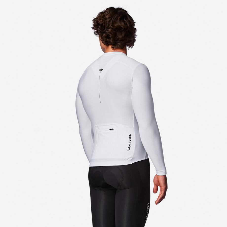 VAN RYSEL  Maillot de vélo de route manches longues mi saison unisexe, RCR-R 2 blanc 