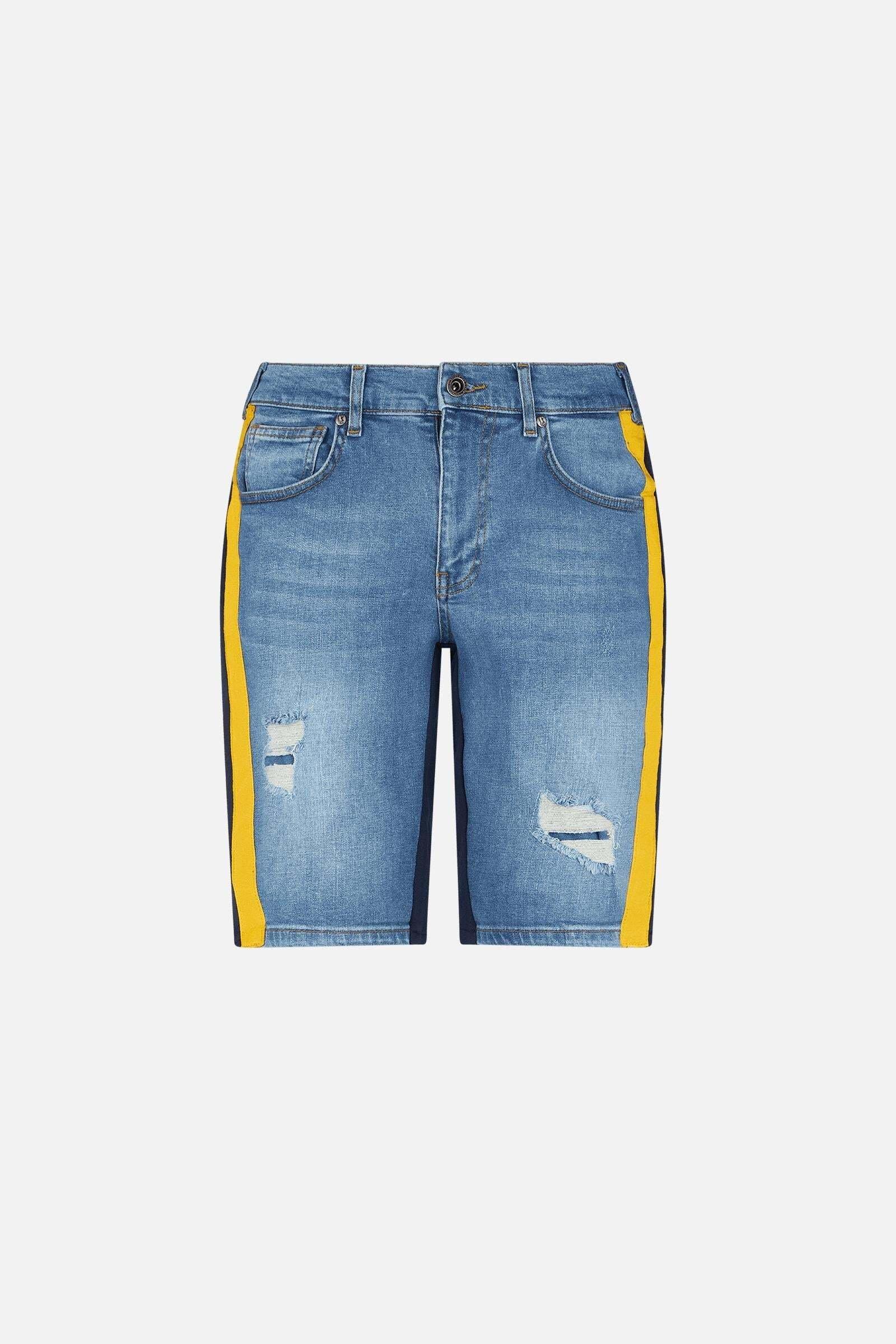 BOXEUR DES RUES  Jeanshorts Mixed Fabric Shorts 