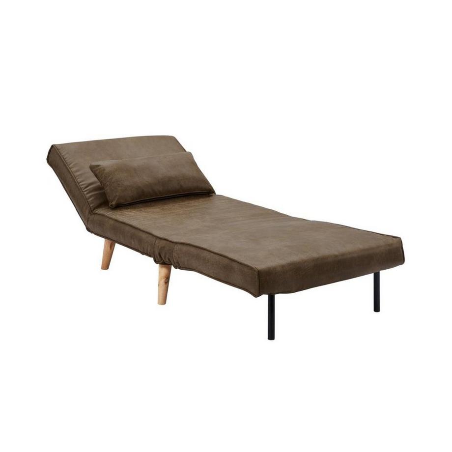 Vente-unique Fauteuil conible POSIO en microfibre vieillie  