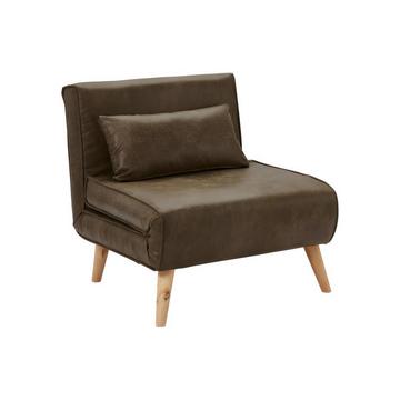 Fauteuil conible POSIO en microfibre vieillie