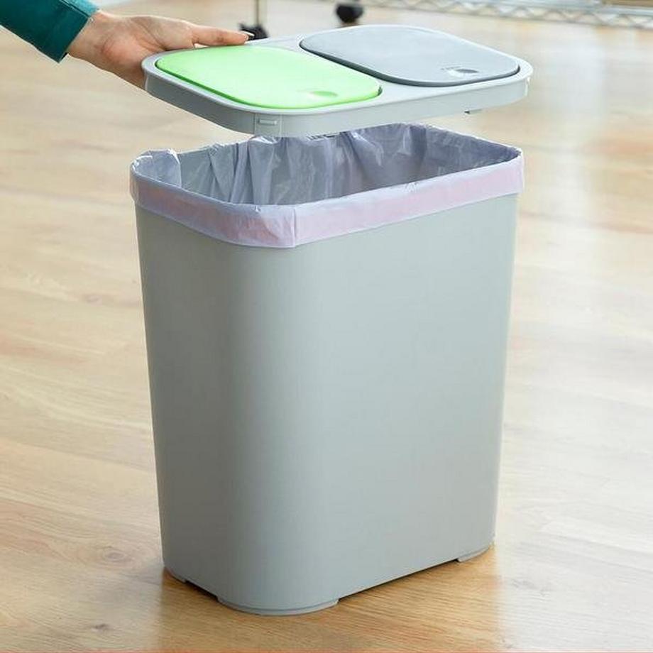 InnovaGoods  Doppelter Mülleimer mit Deckel 