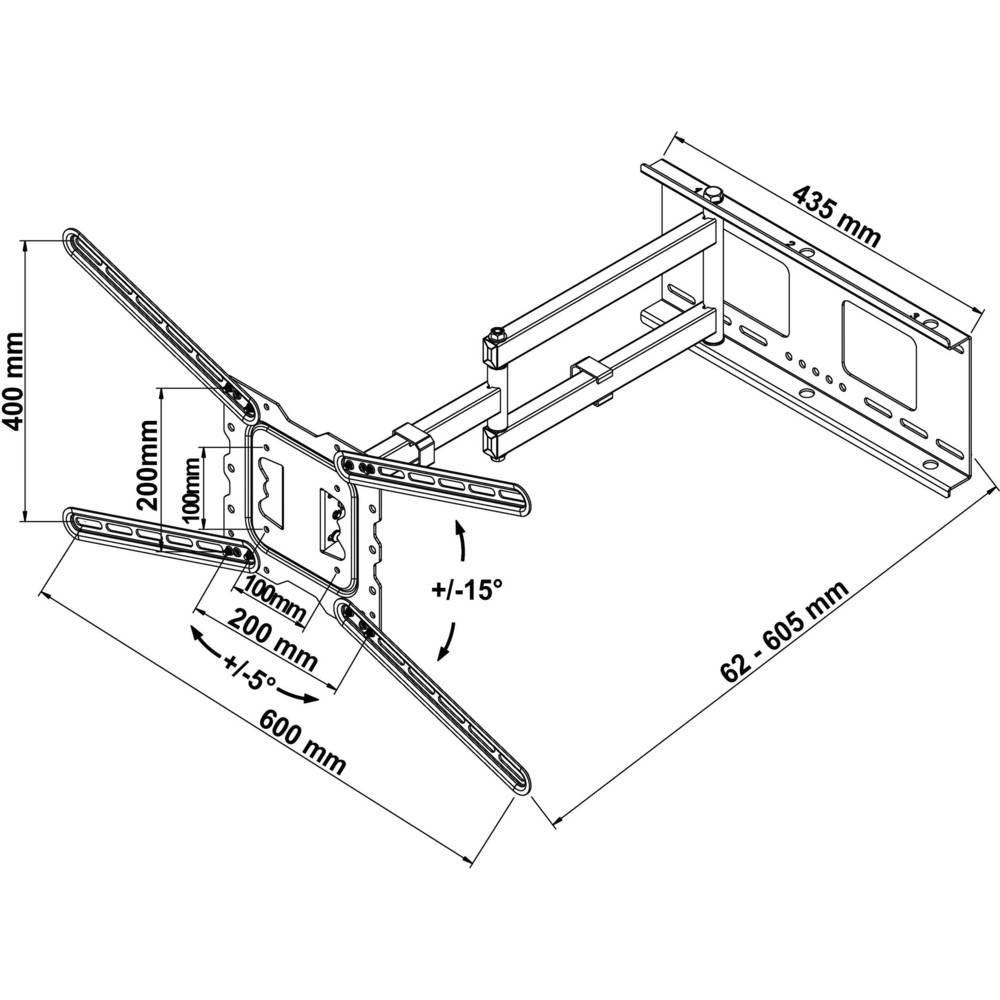 My Wall  Supporto a parete per TV 66,0 cm (26) - 152,4 cm (60) Inclinabile + girevole 