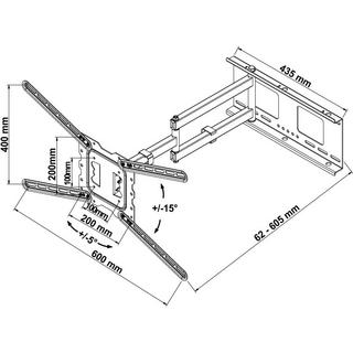 My Wall  Supporto a parete per TV 66,0 cm (26) - 152,4 cm (60) Inclinabile + girevole 