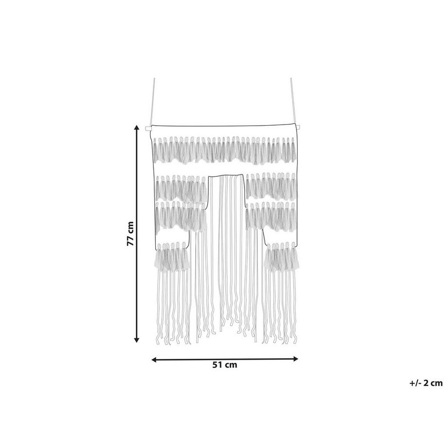 Beliani Wandbehang aus Baumwolle Boho NADRA  