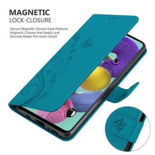 Cadorabo  Housse compatible avec Samsung Galaxy A51 4G / M40s - Coque de protection au design floral avec fermeture magnétique, fonction de support et emplacements pour cartes 